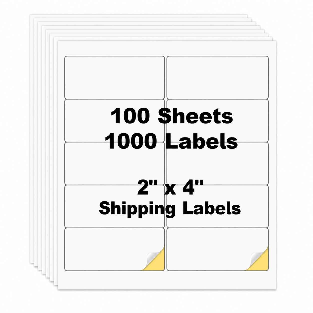 100 Sheets 1000 Pcs 10 Up 2"x4" Shipping Address Barcode Labels for Laser & Inkjet Printers, 2" x 4" FBA Labels on US Letter, 10 per Sheet Return Address Labels, 10 per Page