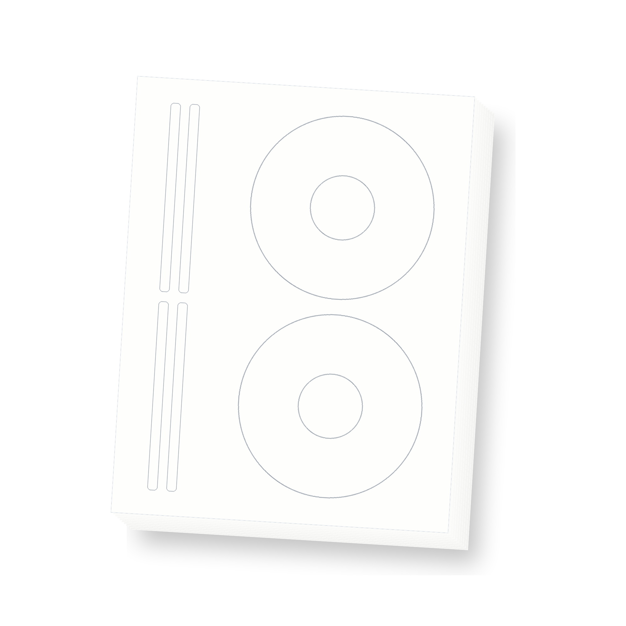 Waterproof Printable CD Labels Compatible with Laser & Inkjet Printer (20 Disc, 40 Spine)